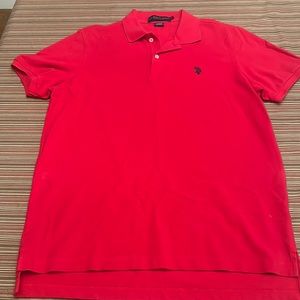 US Polo Assn men’s polo, red, size M